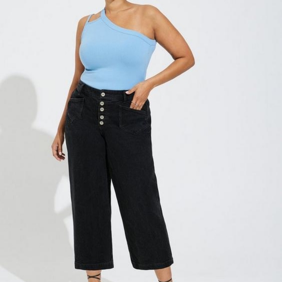 NWT 3X TORRID Everyday Rib One Shoulder Cut Out Cami - Picture 2 of 4